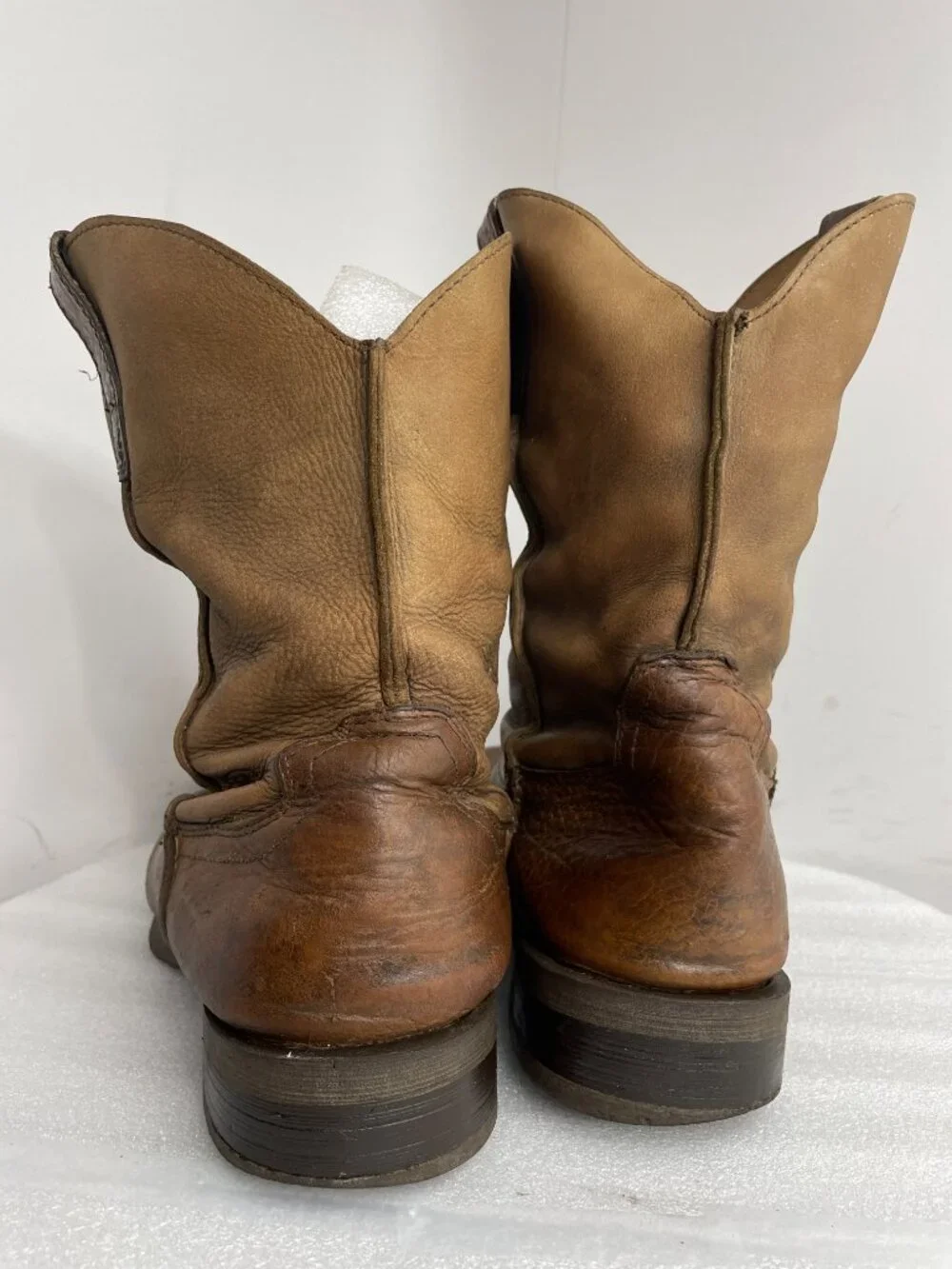 Ariat Rambler Western Brown Leather Wide Square Toe Cowboy Boots Men's 10 EE